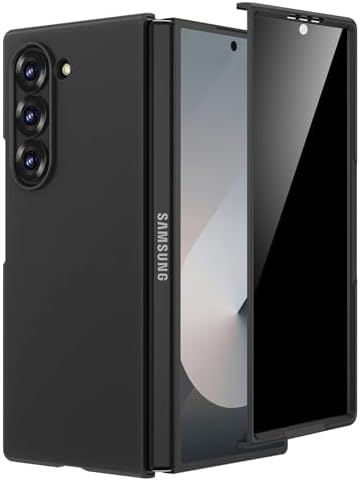 Maxdara for Z Fold 6 Case with Privacy Screen Protector, Black