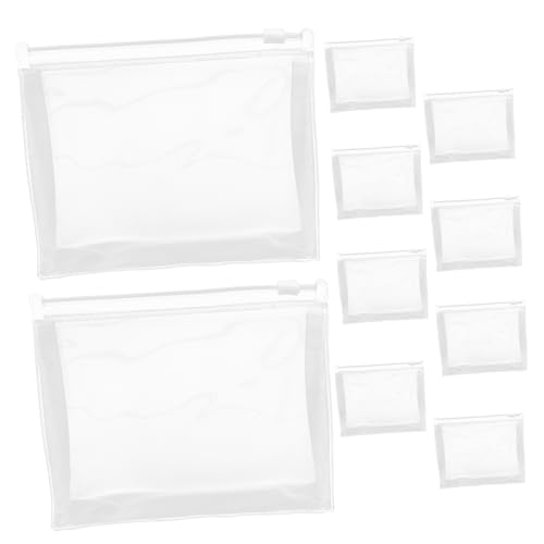 DRESSOOS 10個 透明旅行用トイレタリーバッグ 化粧品収納ポーチ 軽量耐久 防水素材 小型便利トラベル必需品 女性向け浴室整理