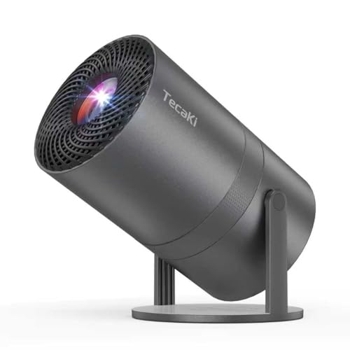 Image of Mini Portable Projector with WiFi and Bluetooth, Movie projector 1080P HD Supported, Auto Keystone Correction, 180° Rotatable, Compatible with TV Stick, HDMI, USB, Smartphone, Laptop(Grey)