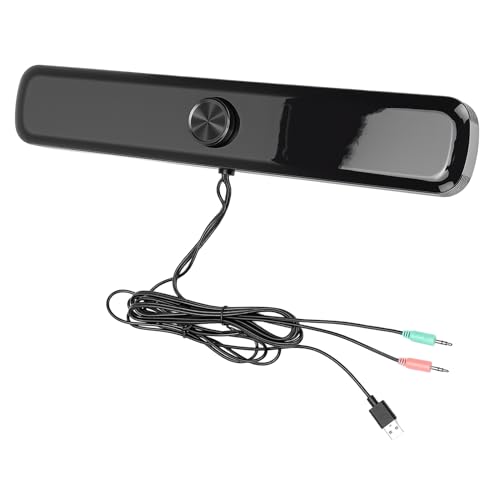 POENVFPO Altavoces de Computadora para PC de Escritorio Sonido Estéreo 3D con Luz LED Respirable y Diseño Antideslizante USB/Aux. de 3,5 Mm Compatible para Juegos de Tableta Portátil