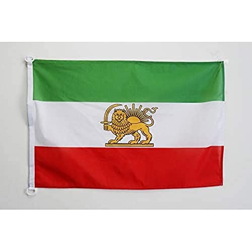 Az Flag Bandiera Navale Iran Antica 45X30Cm - Bandiera Maritima Iraniana 30 X 45 Cm Speciale Nautismo