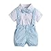 FERENYI US Baby Boys Bowtie Gentleman Romper Jumpsuit Overalls Rompers (7-12 Months, Blue 1)