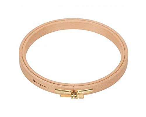 Nurge 8 mm Vidalı Ağaç Kasnak - No:5 Nakış Kasnağı - 220 mm - 8 mm NO:5