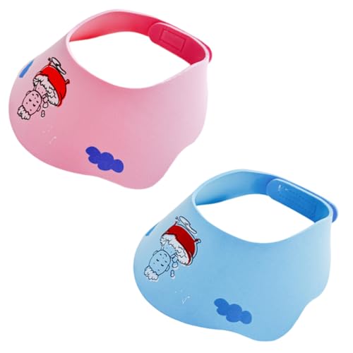 GXGM 2 Pezzi Cuffia da doccia per bambini, visiera shampoo, visiera doccia, cappello, protezione per shampoo regolabile, lavaggio dei capelli senza lacrime