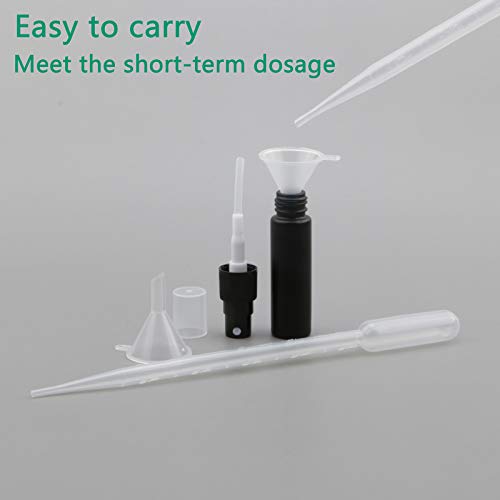 Image of 10pcs Black Glass Spray Bottles 10ml (1 /3oz) Sprayer Bottles Sample Perfume Fine Mist Atomizer Sprayer Vials Tubes Containers for Essential Oils Scent Cosmetic