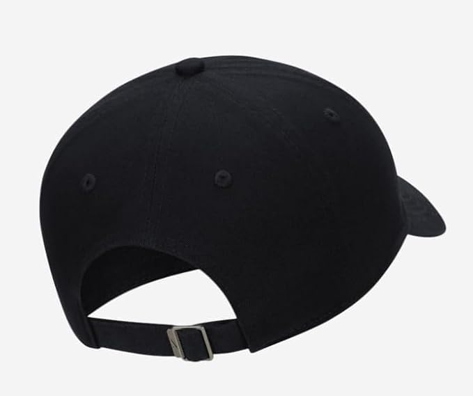 Nike Club Swoosh Cap/w Adjustable Strap - Unisex (US, Alpha, Small, Medium, H86 Black/Black)