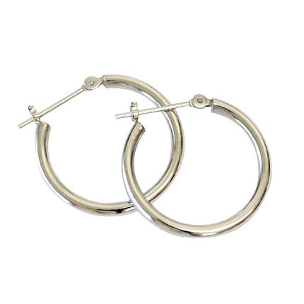 Amazon | 【ジュエリーエクセレンテ】 プラチナ フープ ピアス 2.0mm  