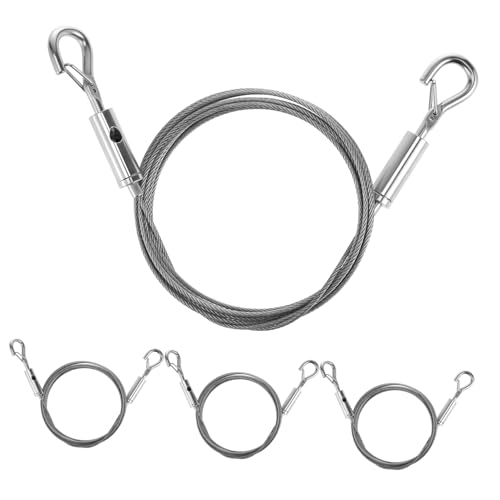 Veemoon 4piezas Cable De Acero Inoxidable Cordón Ajustable Para Colgar Cuadros y Espejos Alambre Resistente Para Marcos De Fotos y Lámparas