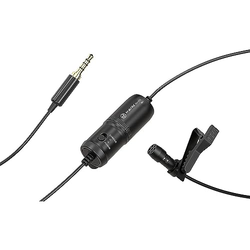 Mirfak MC1 micrófono lavalier con cable largo para grabación de audio 2