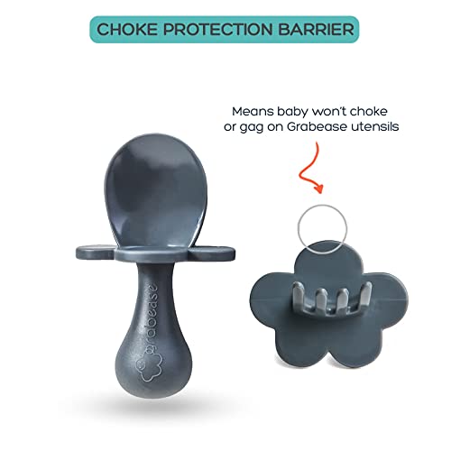 Grabease Toddler Utensils Baby Utensils Baby Forks For Self Feeding, Bpa-Free & Phthalate-Free For Baby & Toddler, 1 Set, Gray #TOP2