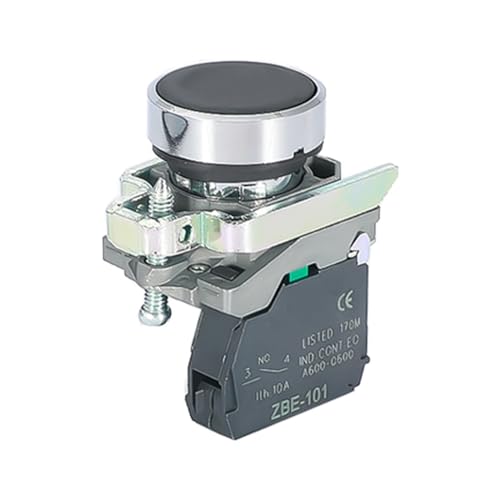 Bouton poussoir noir XB4-BA31 et XB4-BA42 pour commande électrique
