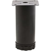 EYM 4 Adet Mobilya Aya  Metal 8 cm Ayarl  42 mm Mat Siyah Ayak