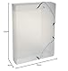 Exacompta 5982E Packung (mit 8 Archivboxen Crystal aus PP, robust und strapazierfähig, mit Gummizugverschluß, DIN A4, Rücken 60mm) kristall, 8 Stück