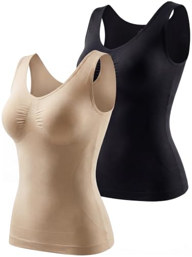 Image of Shapewear Tank Tops for Women,Tummy Control Compression Undershirts 2 Pack
