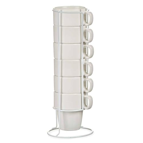 San Ignacio Set de 6 tasses empilables en porcelaine blanche 36 collection VESSIA