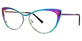 VOOGLAM Cat Eye Blue Light Blocking Glasses for Women Anti UV Eyestrain Computer Eyewear Annabelle GVFM0176-16
