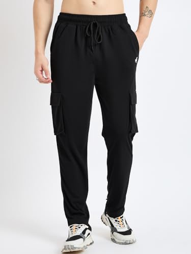 Image of Modeve Men's Cargo Style Solid Trackpant