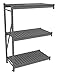 Tennsco BU-482472CA-LGY Bulk Storage Rack, Corrugated Decking, Adder Units, 2 Reinforcements, 4150 Lbs Load Capacity, 48" Width, 24" Length, 72" Height, Light Grey