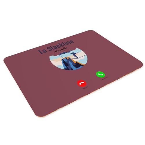 Sets de table protecteurs anti-rayures napperons rouge en liège grand format souple - 3