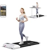 SupeRun 2024 Newest Walking Pad Treadmill, 2.5 HP Under Desk Treadmill, 2 in 1 Portable Treadmill...