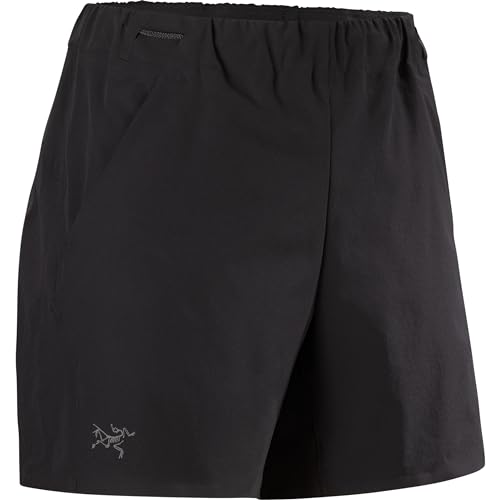 Arc'teryx Teplo Short 5 レディース | ストレッチショーツ ハイアウトプットアドベンチャー用, ブラック, 0