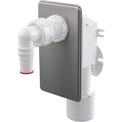 Aquashine® Hochwertiges Unterputzsiphon | APS 3 | Unterputz-Siphon für Waschmaschine | Waschmaschinensiphon | Geruchsverschluss | Waschmaschinenschlauchanschluß | Farbe: chrom