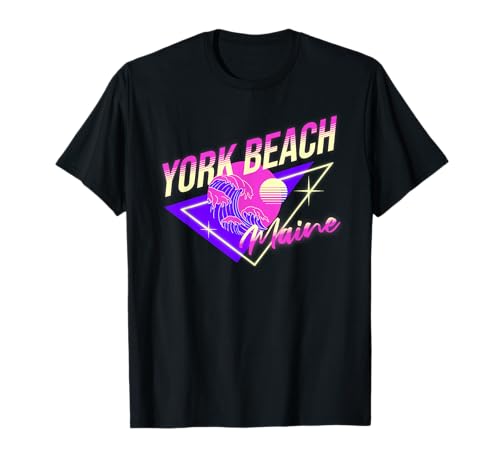 York Beach Maine 80er Jahre Retro Coastal ME Urlaub Souvenir T-Shirt