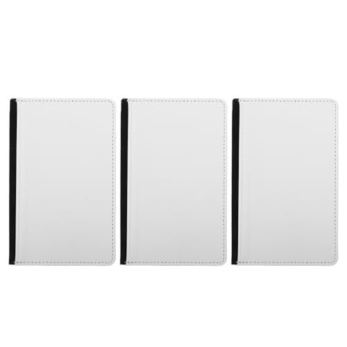 HOMOCONO 3piezas Organizador de Viaje Cuero PU con Transferencia Térmica Portadocumentos y Portapasaporte Multifunción Cartera de Gran Capacidad para Tarjetas y Color Negro