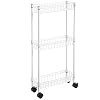 SONGMICS nisplank met 3 niveaus, 40 x 15 x 80 cm, trolley, opbergrek met wieltjes, voor kleine en beperkte ruimtes…