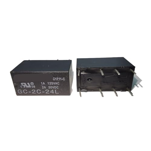 Relais électromagnétique cc GC-2C-24L à 8 broches pour circuits imprimés