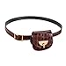 Women Fanny Waist Bag PU Leather Belt Bag for Women Fanny Pack Mini Belt Bag Crossbody Waist Purse Y2K Chain Bag Detachable (Brown)