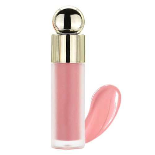 Flüssiger Errötung Weich Creme Face Rot, Langlebig Mischbare Leichte Feuchtigkeitsspenstige Schönheits-Makeup Für Wangen, Natürlich Aussehende Gesichtsbackentönung Blushs Make-up,Hohe Pigmentlipgloss