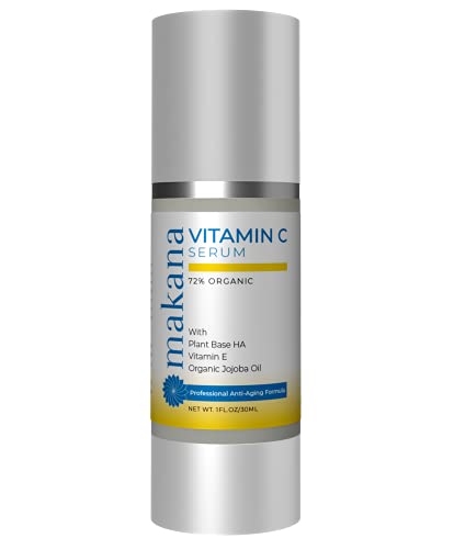 Makana Vitamin C Serum for Face with Hyaluronic Acid - Collagen Serum, Dark Spot Remover for Face, Brightening Vit C Hydrating Serum and Facial Moisturizer for Anti Aging Skin Care, 1 Fl. Oz.