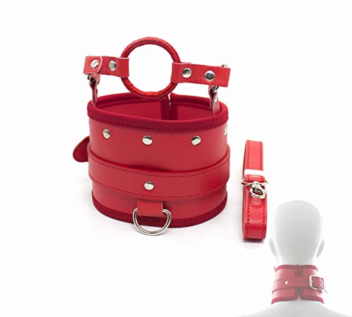 Gargantilla de Cuero Rojo Gargantilla Vintage Disfraz Gargantilla Rock Cover