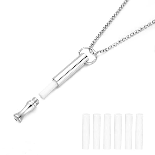 Hooppoo Breathing Necklace Essential Oil Diffuser Silver