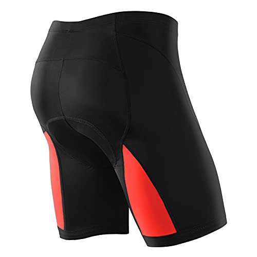 Pantalones cortos de ciclismo negro y rojo