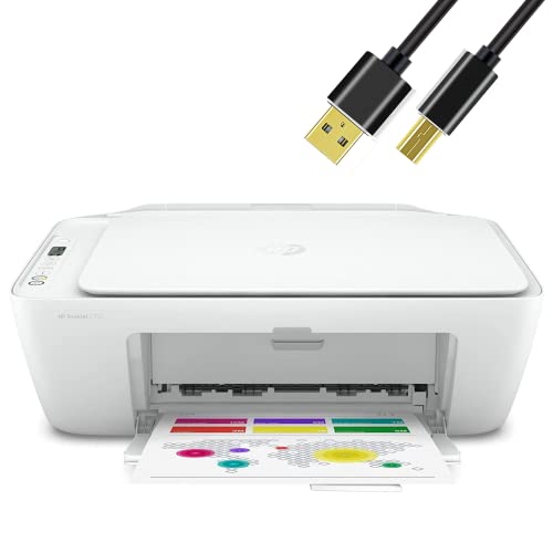 H-P All-in-One Wireless Color Inkjet Printer, Print, Copy, Scan, Wireless USB Connectivity Mobile Printing with NeeGo 6 Feet Printer Cable