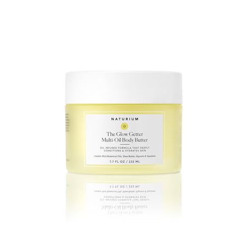 Naturium The Glow Getter Whipped Multi-Oil Body Butter, Firming Cream & Body Moisturiser with Shea Butter, 7.7 fl oz