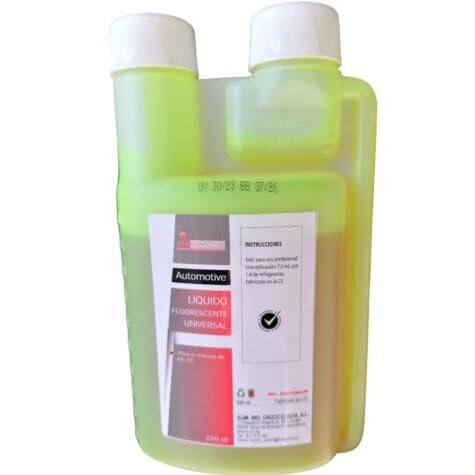 Tinte UV detector de fugas SIO rápido y fluorescente para sistemas de refrigeración y AC 250ml