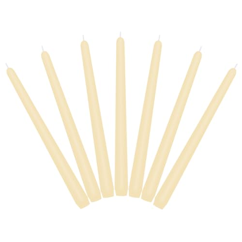Bougies coniques haut de gamme cire blanche non toxique et mèche pur coton lot de 7