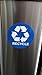 Recycle Stickers Trash Vinyl Sign Stickers, 5 x 5 in 10- Pack Waterproof, Weatherproof, UV Resistant, Premium Quality Self Adhesive Recycle & Trash Vinyl Labels for Trash & Recycle Bins.