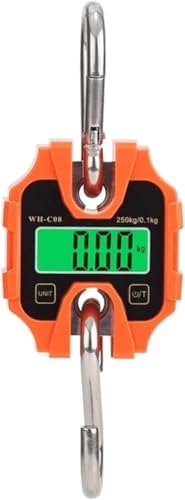 Digital Hanging Hook Scale, Portable Stainless Steel Weight Balance for Farm, Hunting, Fishing, and Outdoor Use ，C08