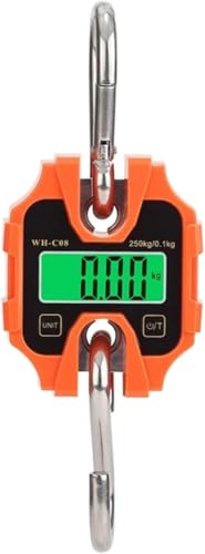 HADECOLL Báscula Digital De Gancho para Colgar, Balanza Portátil De Acero Inoxidable para Granjas, Caza, Pesca Y Uso Al Aire Libre, C08