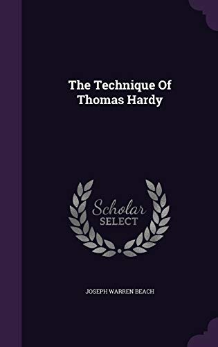 The Technique Of Thomas Hardy 1343415462 Book Cover
