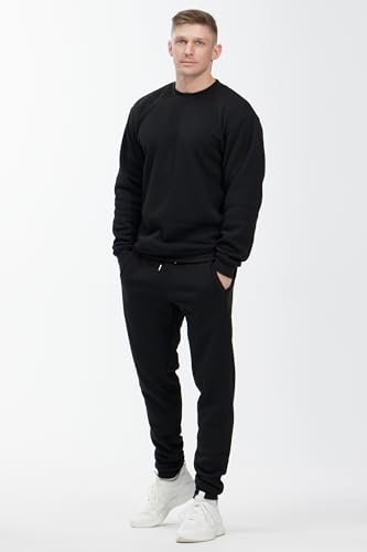 Men's Casual Crewneck Sweatshirt 3 Pack Fleece Long Sleeve Basic Pullover Sweatshirt for Men2