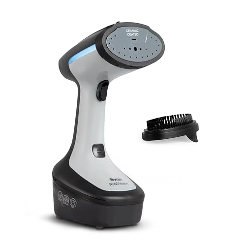 Swan SI12022N Portable Garment Steamer Lightweight Jet Steam Cloth Friendly Ceramic Coated Steam Panel Removes Bacteria and Odours 1500W 300ml Water Tank 25 g Steam Rate Black