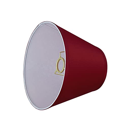 Aspen Creative 58904A, Empire Uno Lamp Shade, Red, 5\" Top x 9\" Bottom x 7\" Slant Height, Slip UNO 33mm