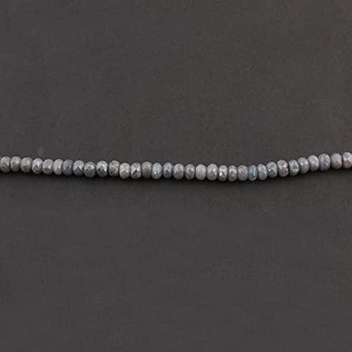 Rondelles aigue-marine facettées 8mm LKBEADS avec finition argentée haut de gamme