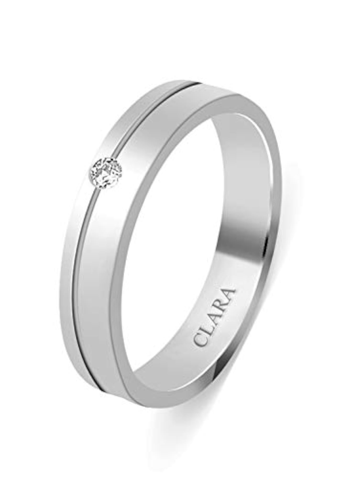 925 Sterling Silver Ring with Swiss Zirconia for Men
