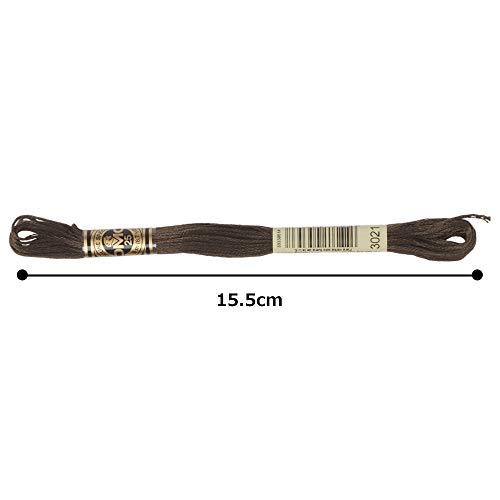 Image of DMC 6-Strand Embroidery Cotton Floss, Very Dark Brown Grey